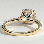 2ct Round Lab-Grown Diamond Ring with Hidden Halo Cathedral Setting in Solid 14K Yellow Gold (Includes IGI Certification from International Gemological Institute)
