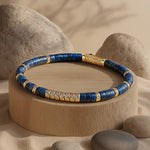 Boundless Loops Natural Lapis Lazuli Bracelet in Tarnish-Resistant Silver with 14K Gold Plating