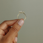 2ct Marquise Lab-Grown Diamond East-West Claw Solitaire with Raised Basket Gallery Engagement Ring Tarnish-resistant Silver In 14K Gold Plated (Includes IGI Certification from International Gemological Institute)