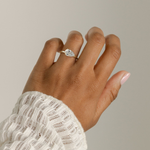 2ct Pear Lab-Grown Diamond East-West Claw Solitaire with Raised Basket Gallery Engagement Ring in Solid 14K Yellow Gold (Includes IGI Certification from International Gemological Institute)