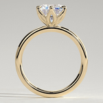 2ct Round Lab-Grown Diamond Solitaire Ring with Petal Gallery Claw Setting Tarnish-resistant Silver In 14K Gold Plated (Includes IGI Certification from International Gemological Institute)