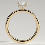 2ct Radiant Lab-Grown Diamond Ring with Wraparound Hidden Halo Claw Setting Tarnish-resistant Silver In 14K Gold Plated (Includes IGI Certification from International Gemological Institute)
