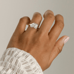 Toi et Moi Radiant & Pear Lab-Grown Diamond Ring 1.5ct & 1.0ct Dual Stones Claw Setting Tarnish-resistant Silver In 14K Gold Plated (Includes IGI Certification from International Gemological Institute)
