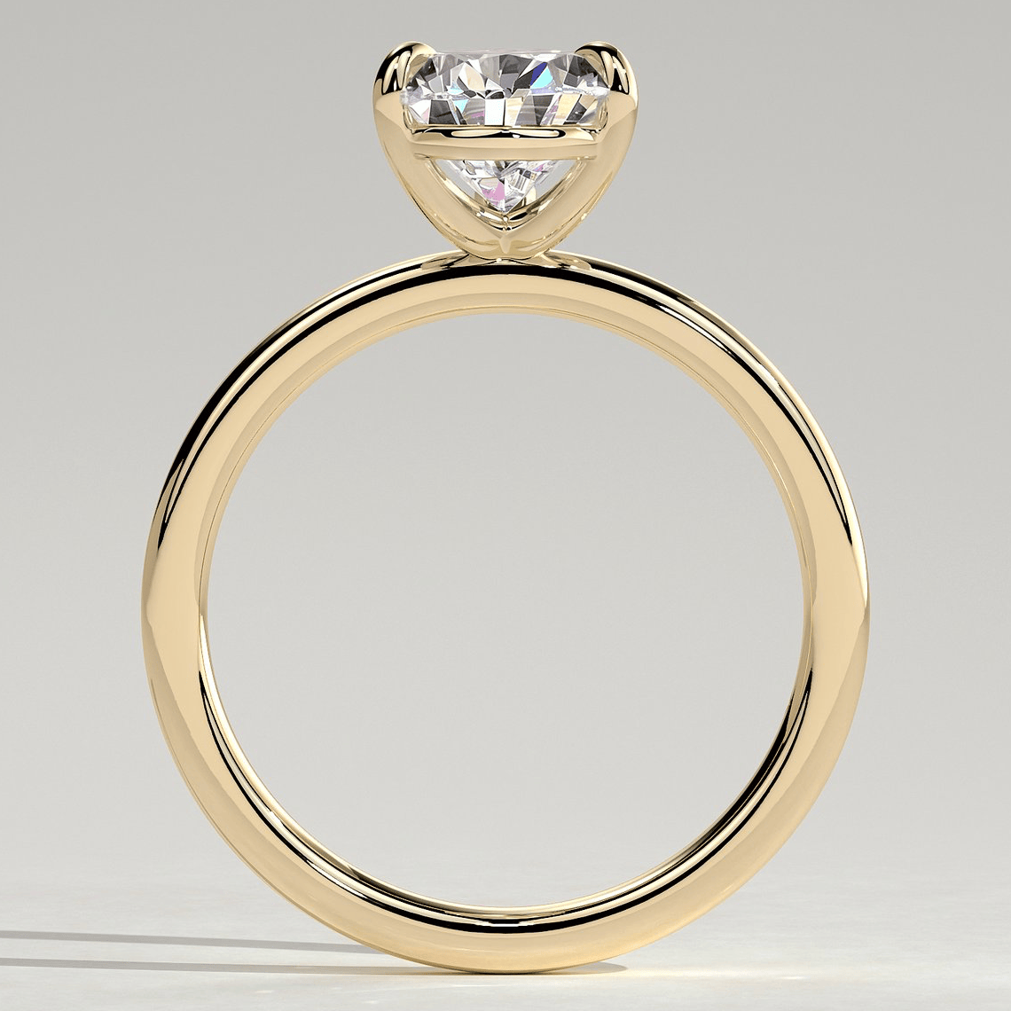 2ct Pear Lab-Grown Diamond Solitaire Ring with Claw Setting Tarnish-resistant Silver In 14K Gold Plated (Includes IGI Certification from International Gemological Institute)
