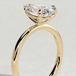2ct Pear Lab-Grown Diamond Solitaire Ring with Claw Setting Tarnish-resistant Silver In 14K Gold Plated (Includes IGI Certification from International Gemological Institute)