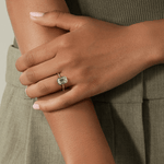 2ct Emerald-Cut Lab-Grown Diamond Ring with Bezel Setting Tarnish-resistant Silver In 14K Gold Plated (Includes IGI Certification from International Gemological Institute）