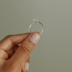 2ct Oval Lab-Grown Diamond East-West Claw Solitaire with Raised Basket Gallery Engagement Ring in Solid 14K Yellow Gold (Includes IGI Certification from International Gemological Institute)