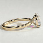 LIMITED-TIME SALE $399.99 | 2ct Oval Lab-Grown Diamond Solitaire Ring with Claw Setting Tarnish-resistant Silver In 14K Gold Plated (Includes IGI Certification from International Gemological Institute）