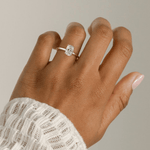 2ct Elongated Cushion Lab-Grown Diamond Ring with Petal Gallery & Leaf Detail Claw Setting Tarnish-resistant Silver In 14K Gold Plated (Includes IGI Certification from International Gemological Institute)