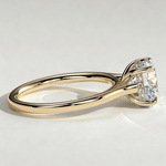 2ct Round Lab-Grown Diamond Ring with Hidden Halo Cathedral Setting Tarnish-resistant Silver In 14K Gold Plated (Includes IGI Certification from International Gemological Institute)