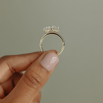 Toi et Moi Radiant & Pear Lab-Grown Diamond Ring 1.5ct & 1.0ct Dual Stones Claw Setting Tarnish-resistant Silver In 14K Gold Plated (Includes IGI Certification from International Gemological Institute)