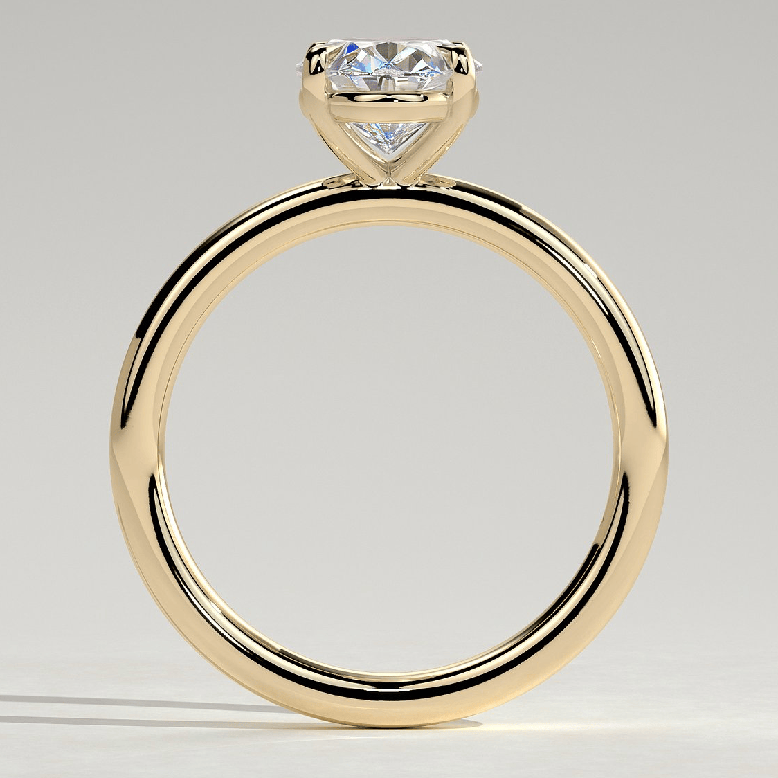 LIMITED-TIME SALE $399.99 | 2ct Oval Lab-Grown Diamond Solitaire Ring with Claw Setting Tarnish-resistant Silver In 14K Gold Plated (Includes IGI Certification from International Gemological Institute）
