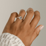 2ct Round Lab-Grown Diamond Ring with Hidden Halo Cathedral Setting Tarnish-resistant Silver In 14K Gold Plated (Includes IGI Certification from International Gemological Institute)