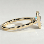 2ct Emerald-Cut Lab-Grown Diamond Ring with Bezel Setting Tarnish-resistant Silver In 14K Gold Plated (Includes IGI Certification from International Gemological Institute）