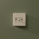 2ct Oval Lab-Grown Diamond East-West Claw Solitaire with Wave Band Engagement Ring Tarnish-resistant Silver In 14K Gold Plated (Includes IGI Certification from International Gemological Institute)