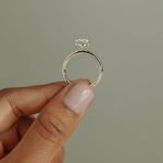 2ct Pear Lab-Grown Diamond Solitaire Ring with Claw Setting Tarnish-resistant Silver In 14K Gold Plated (Includes IGI Certification from International Gemological Institute)