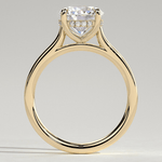 2ct Round Lab-Grown Diamond Ring with Hidden Halo Cathedral Setting in Solid 14K Yellow Gold (Includes IGI Certification from International Gemological Institute)