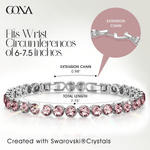 Rainbow Brilliance October Tarnish-resistant Silver Tennis Bracelet In White Gold Plated - Created With SWAROVSKI® Crystals