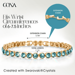 Rainbow Brilliance December Tarnish-resistant Silver Tennis Bracelet In 14K Gold Plated - Created With SWAROVSKI® Crystals