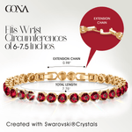 Rainbow Brilliance January Tarnish-resistant Silver Tennis Bracelet In 14K Gold Plated - Created With SWAROVSKI® Crystals