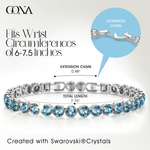 Rainbow Brilliance March Tarnish-resistant Silver Tennis Bracelet In White Gold Plated - Created With SWAROVSKI® Crystals