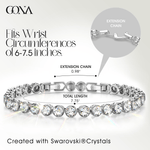 Rainbow Brilliance April Tarnish-resistant Silver Tennis Bracelet In White Gold Plated - Created With SWAROVSKI® Crystals