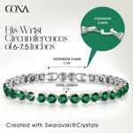 Rainbow Brilliance May Tarnish-resistant Silver Tennis Bracelet In White Gold Plated - Created With SWAROVSKI® Crystals