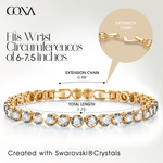 Rainbow Brilliance June Tarnish-resistant Silver Tennis Bracelet In 14K Gold Plated - Created With SWAROVSKI® Crystals