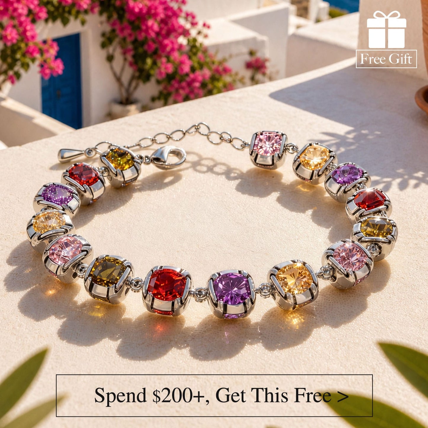 Marine Breeze Exclusive: Spend $200+ in a Single Purchase to Get This Infinity Crystal Bracelet in White Gold plated - Created With Swarovski® Crystal for FREE (Ships With Order, No Need to Add to Cart)