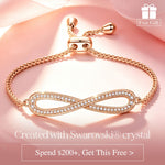 Graduation Season Exclusive: Spend $200+ in a Single Purchase to Get This Infinity Adjustable Slider Bracelet in Rose Gold plated - Created With Swarovski® Crystal for FREE (Ships With Order, No Need to Add to Cart)