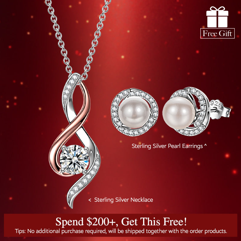 Pamper Fan Exclusive: Spend Over $200 In A Single Purchase To Get This Sterling Silver Infinite Necklace and Earrings Set In White Gold Plated For FREE - (Ships With Order, No Need To Add To Cart)