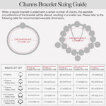 Sterling Silver Awesome Baseball Charms Bracelet Set With Enamel, Featuring Dual Plating in 14K Gold and White Gold