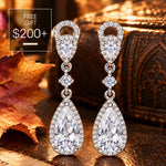 Exclusive Gift Offer: Spend $200+ in a Single Purchase to Get These Teardrop Halo Crystal Drop Earrings In White Gold Plated for FREE (Ships With Order, No Need to Add to Cart)