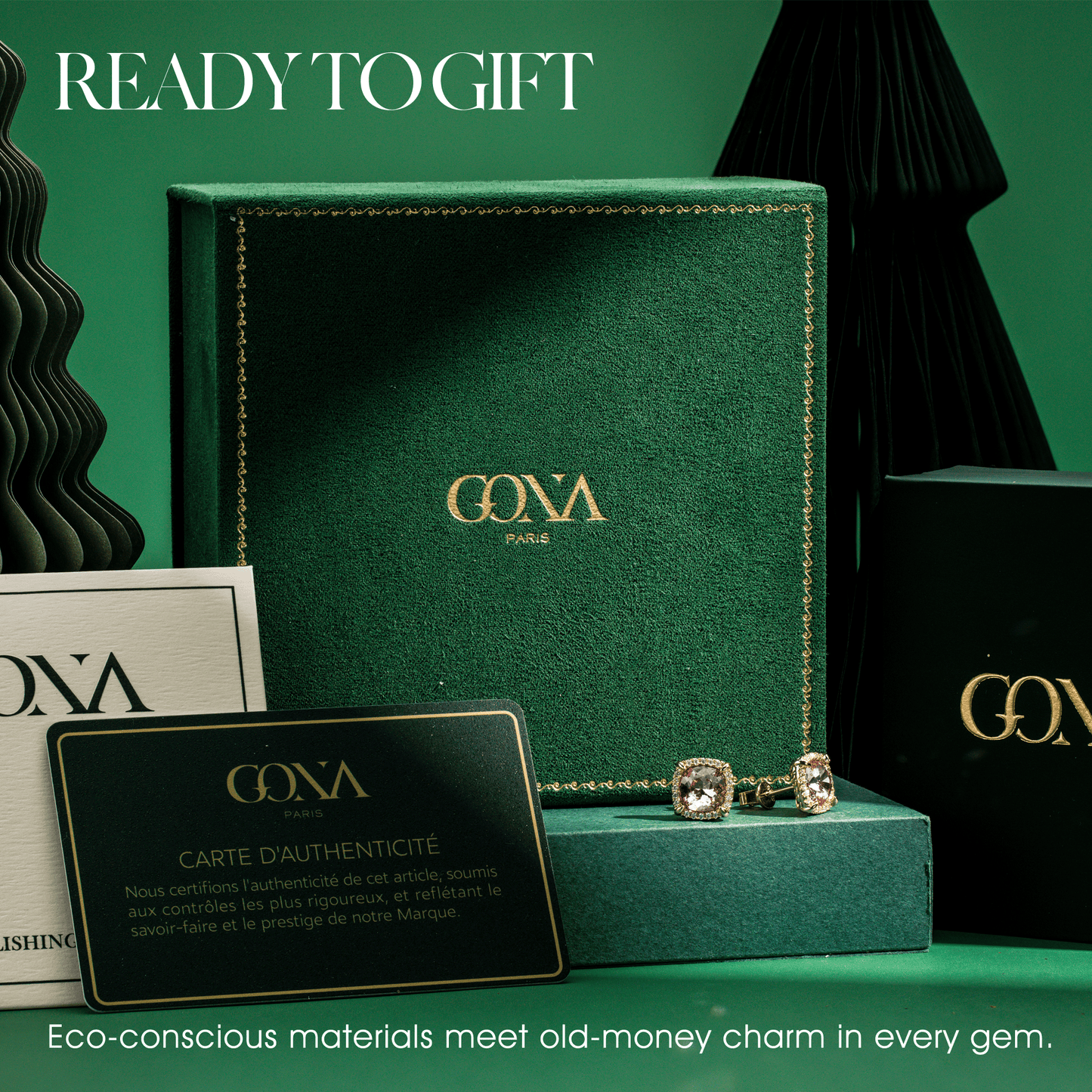 Sterling Silver Cherry Blossom Jewel Earrings In 14K Gold Plated -Created With SWAROVSKI® Crystals