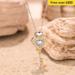 Pamper Fan Exclusive: Spend Over $300 In A Single Purchase To Get This Sterling Silver Heart Key Necklace and Bracelet Set In Two-Tone Plating For FREE - (Ships With Order, No Need To Add To Cart)