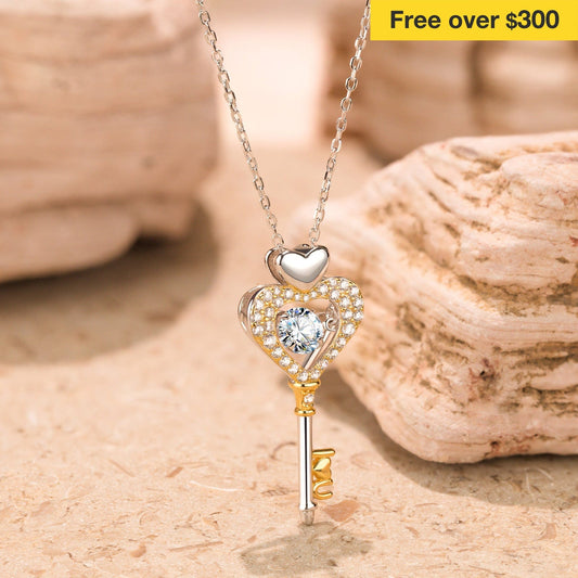 gona- Pamper Fan Exclusive: Spend Over $300 In A Single Purchase To Get This Sterling Silver Heart Key Necklace and Bracelet Set In Two-Tone Plating For FREE - (Ships With Order, No Need To Add To Cart)