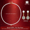 Pamper Fan Exclusive: Spend Over $300 In A Single Purchase To Get This Sterling Silver Pearl Necklace and Earrings Set In 14K Gold Plated For FREE - (Ships With Order, No Need To Add To Cart)