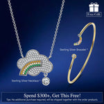 Pamper Fan Exclusive: Spend Over $300 In A Single Purchase To Get This Sterling Silver Rainbow Rewards Necklace and Bracelet Set In Two-Tone Plating For FREE - (Ships With Order, No Need To Add To Cart)