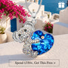 Marine Breeze Exclusive: Koala Bear Hugging Sapphire Blue Heart Pendant Necklace Created With Swarovski® Crystal for FREE (Ships With Order, No Need to Add to Cart)