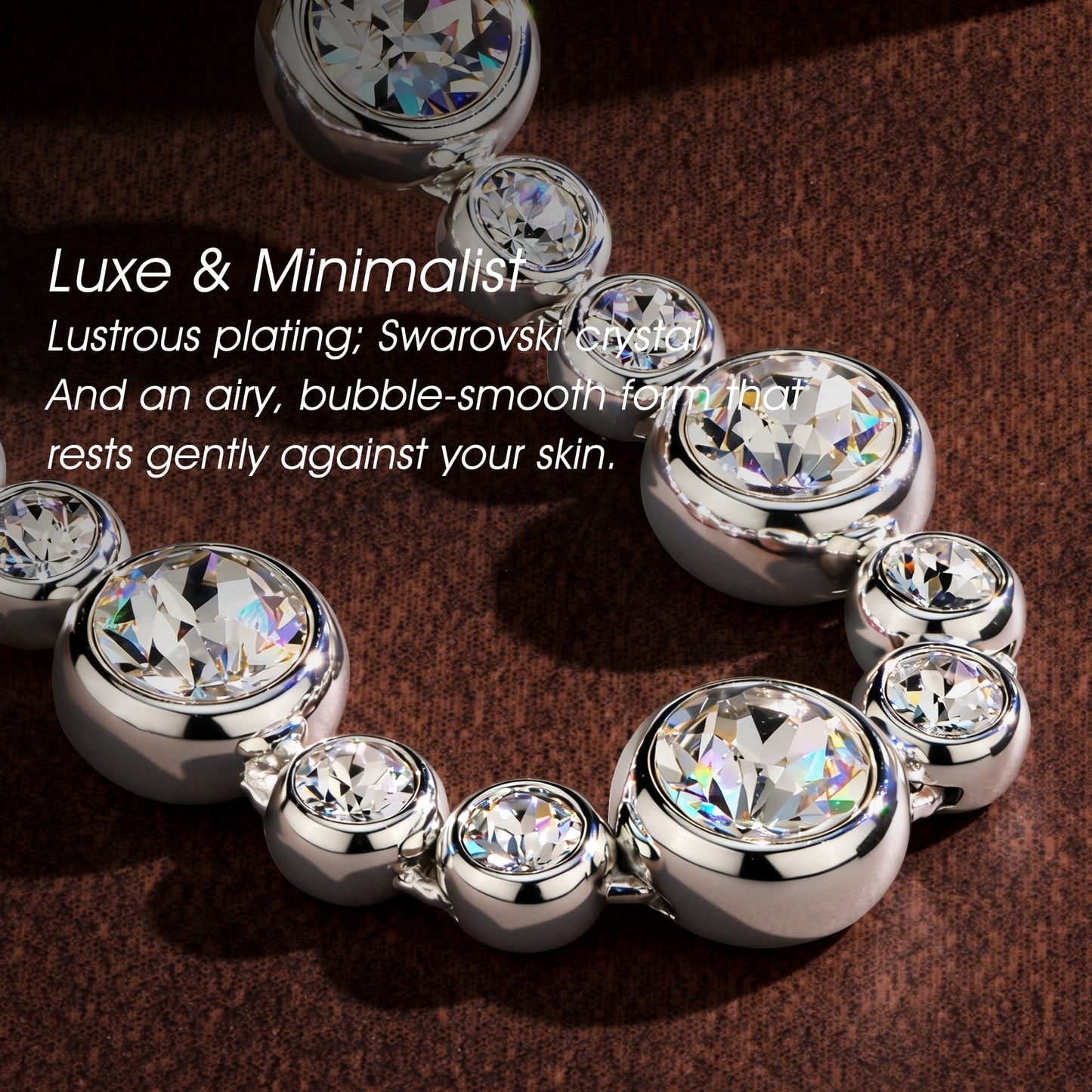 Classic Pave Created with Swarovski® Crystals Tarnish-Resistant Silver Bracelet In White Gold Plated