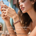 Rainbow Brilliance January Tarnish-resistant Silver Tennis Bracelet In 14K Gold Plated - Created With SWAROVSKI® Crystals