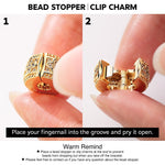 Sterling Silver Elf Castle Charms Bracelet Set With Enamel In White Gold Plated (Includes bracelet and all charms shown)