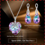 Christmas Exclusive: Spend Over $500 In A Single Purchase To Get This Sterling Silver Ocean's Heart Necklace and Bracelet and Earrings Set In White Gold Plated For FREE - (Ships With Order, No Need To Add To Cart)