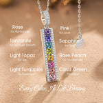 Sterling Silver Kaleidoscope Dream Charm Necklace In White Gold Plated -  Handcrafted with Swarovski® Crystals