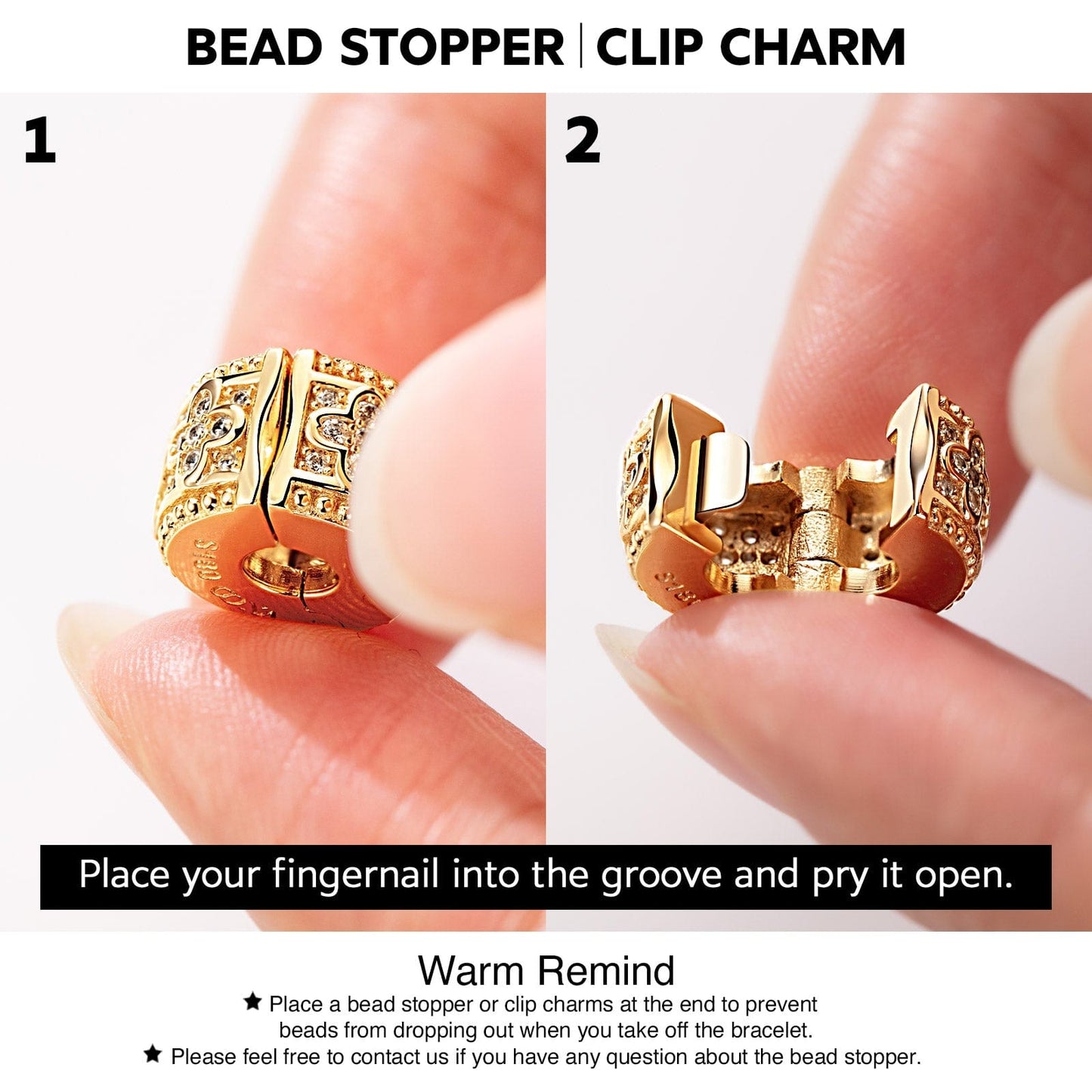 Sterling Silver Crimson Floral Charms Bracelet Set With Enamel In 14K Gold Plated