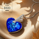 Exclusive Gift Offer: Spend $500+ in a Single Purchase to Get This Blue Heart Pendant Necklace with Swarovski® Crystals in White Gold Plated for FREE (Ships With Order, No Need to Add to Cart)