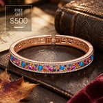 Exclusive Gift Offer: Spend $500+ in a Single Purchase to Get This Vintage Multi‑Color Floral Link Bracelet in 14K Gold Plated for FREE (Ships With Order, No Need to Add to Cart)