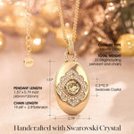 The Meaning of a Locket Necklace— Memorial Keepsake Gift, Holds 4 Photos, Created With SWAROVSKI® Crystals