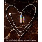 Sterling Silver Kaleidoscope Dream Charm Necklace In White Gold Plated -  Handcrafted with Swarovski® Crystals