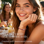 Rainbow Brilliance January Tarnish-resistant Silver Tennis Bracelet In 14K Gold Plated - Created With SWAROVSKI® Crystals